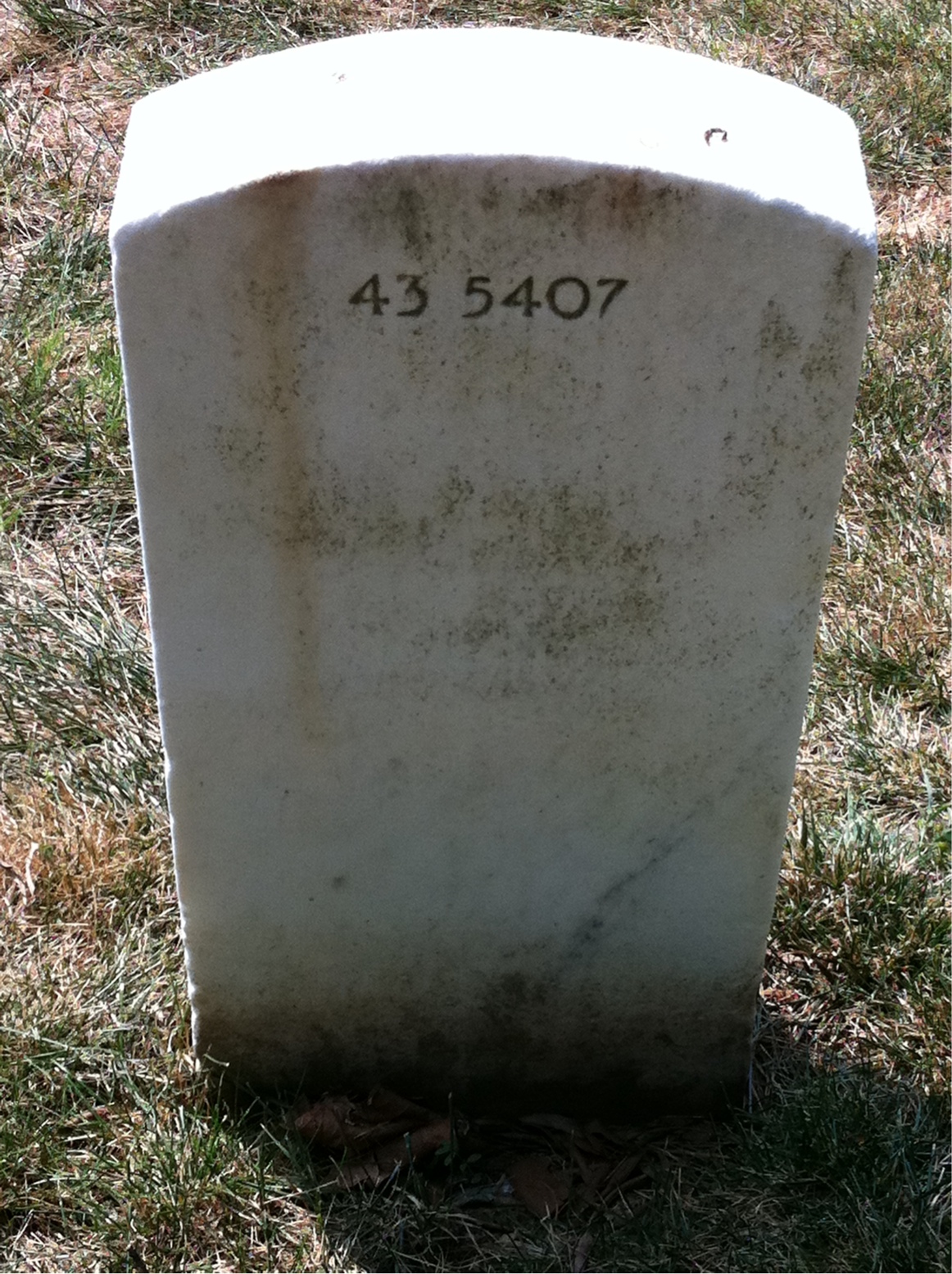 Back of headstone — Glen Bailey