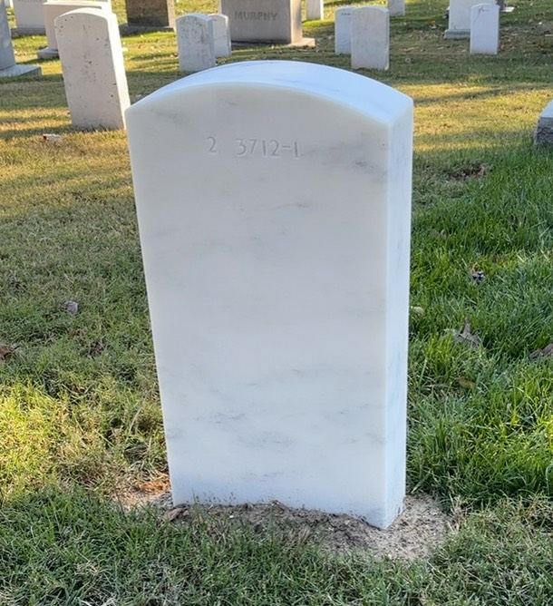 Back of headstone — John Murray Robey