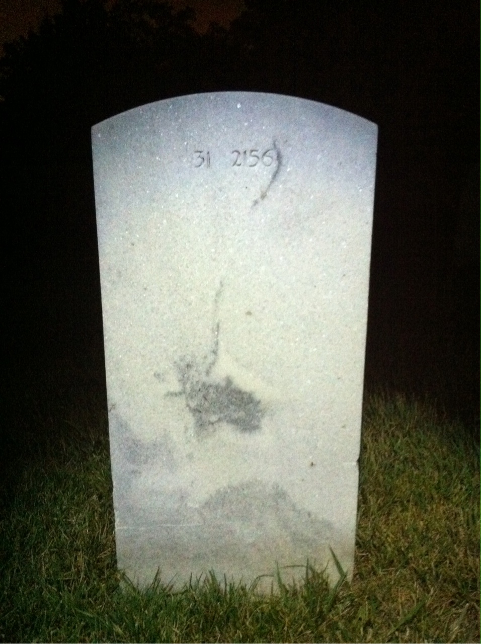 Back of headstone — William E Phillips