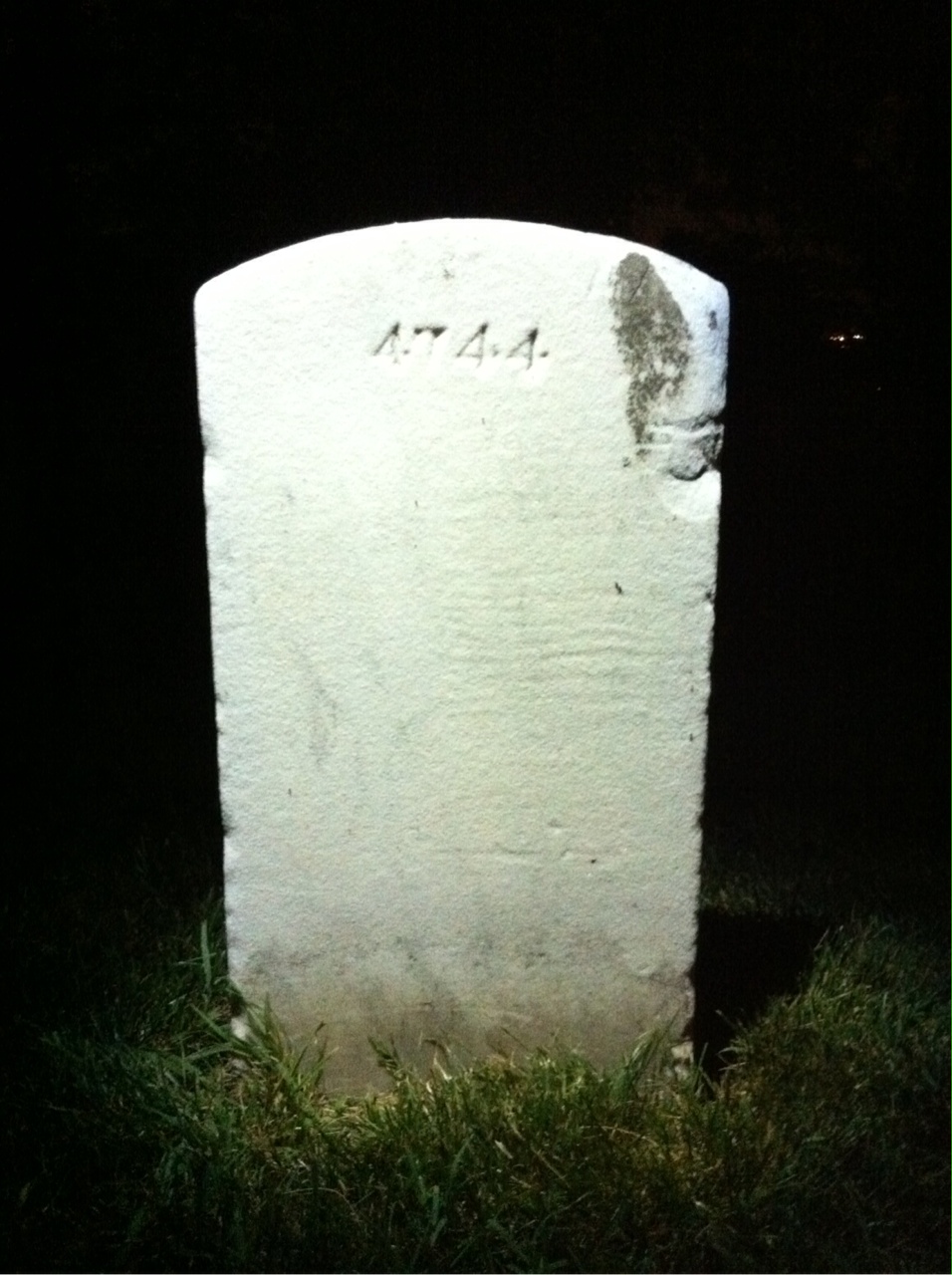 Back of headstone — Howard Mulrane