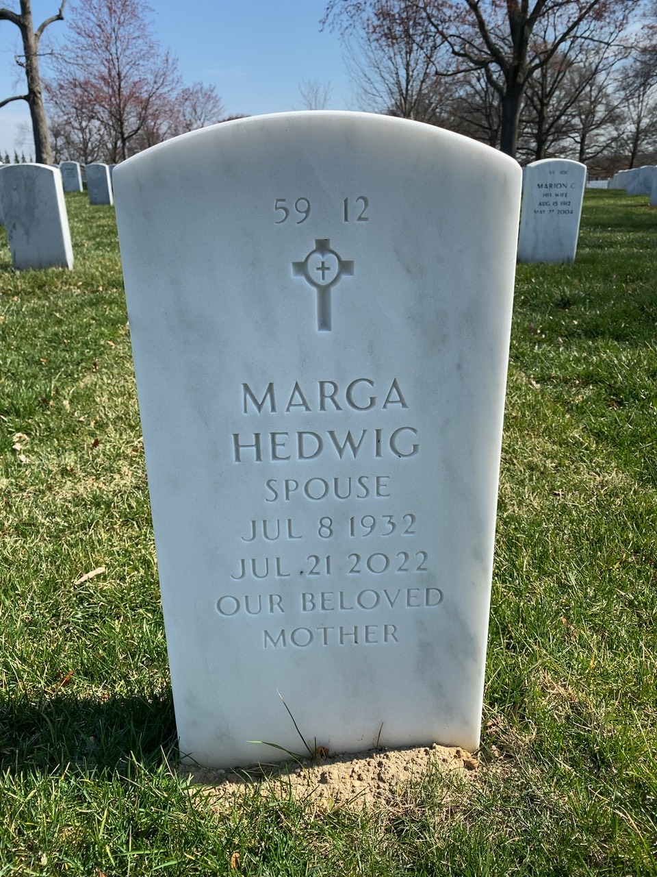 Back of headstone — David Anderson