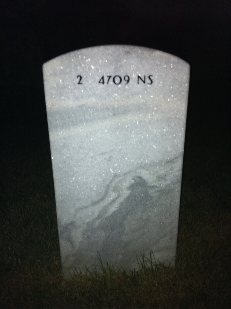 Back of headstone — Robert Reed