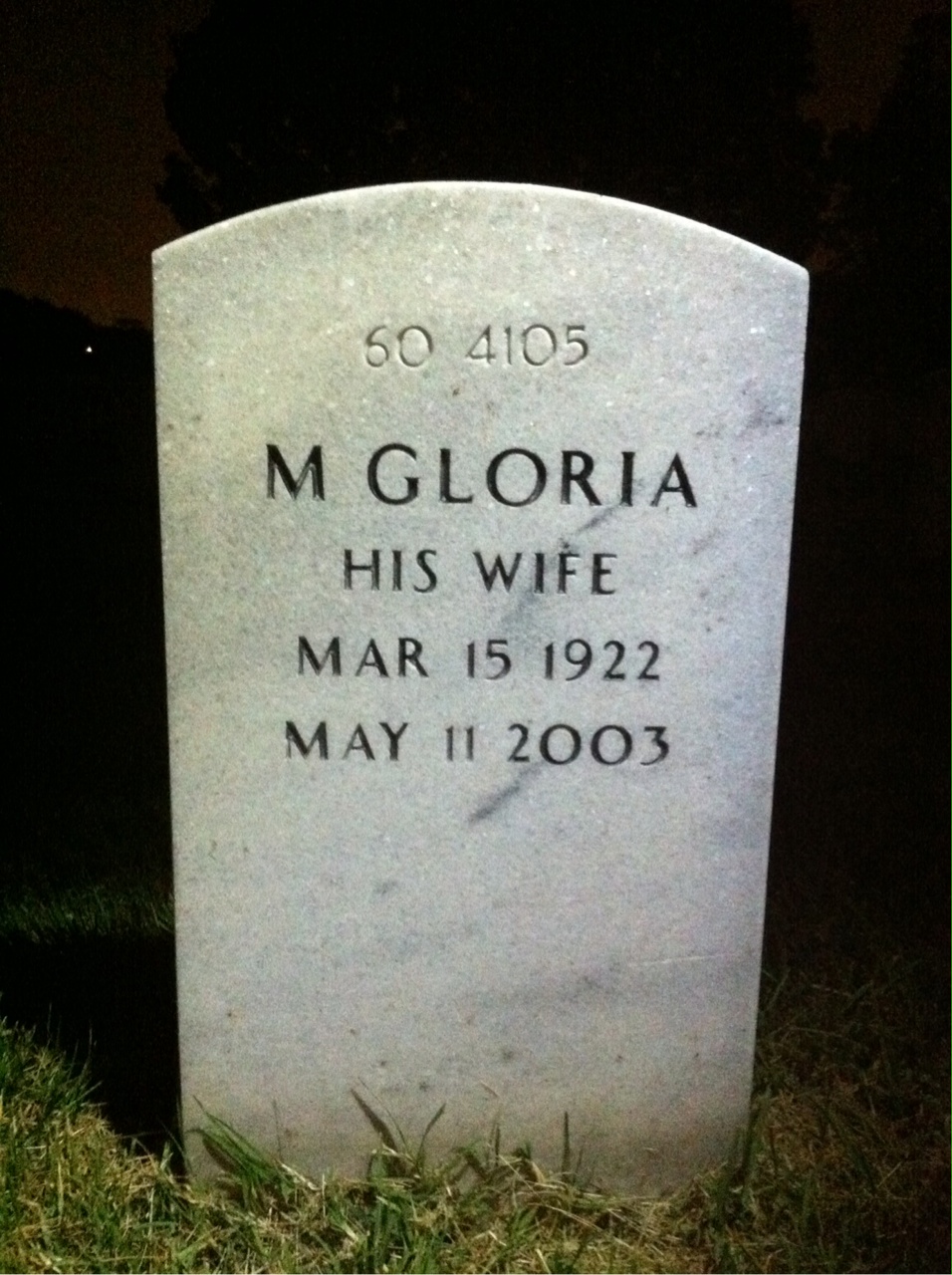 Back of headstone — Ralph Beatle