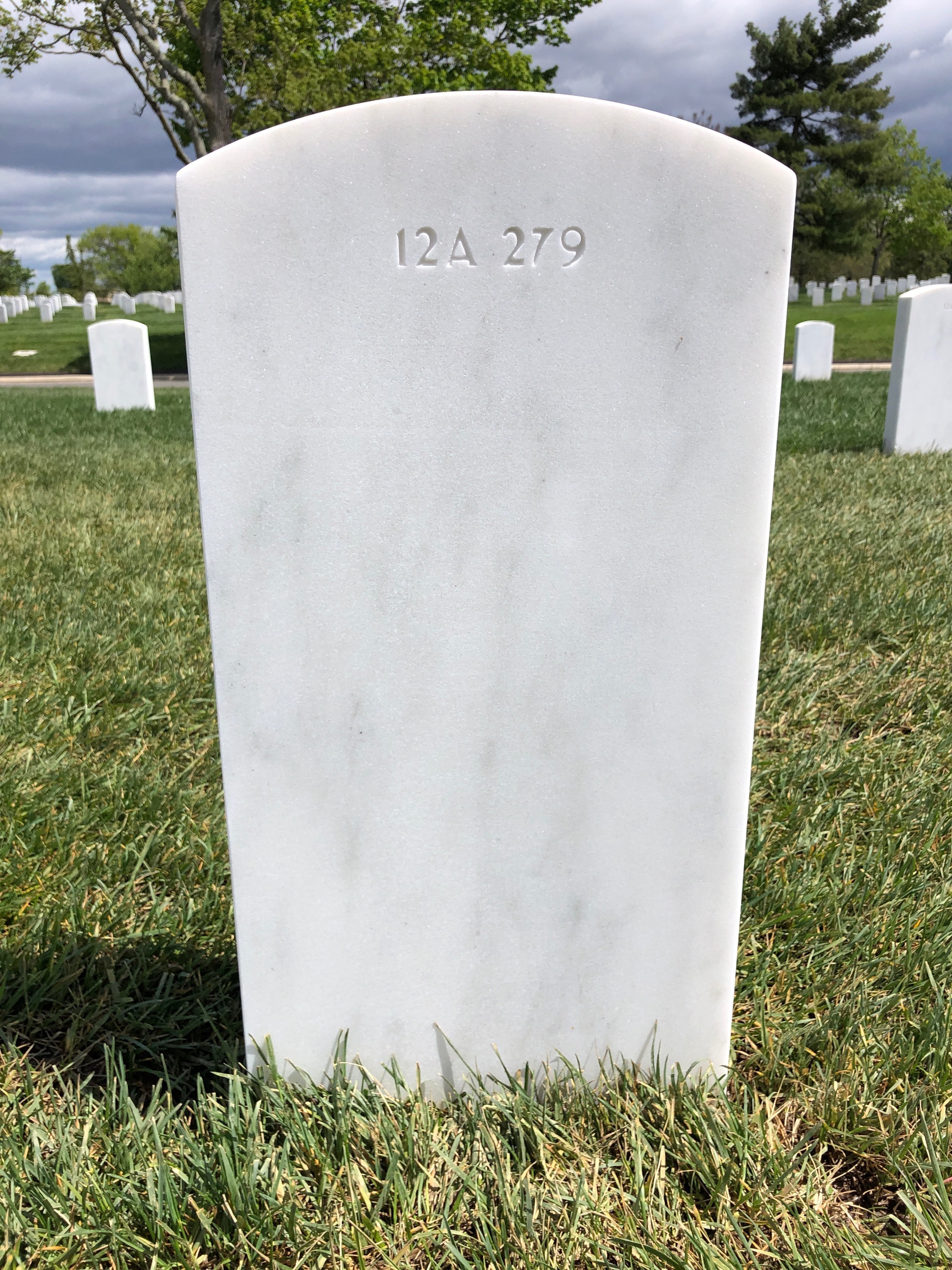 Back of headstone — Nathan James Horvatich