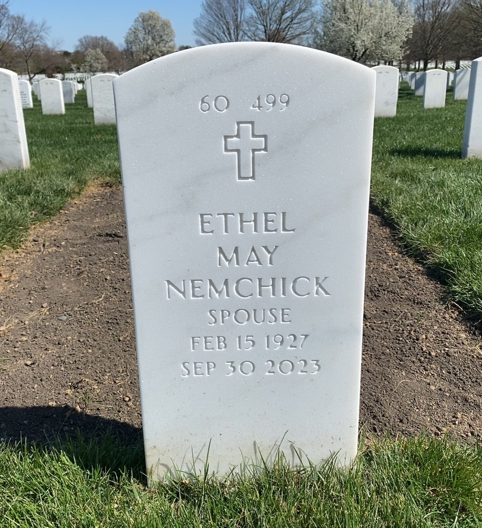 Back of headstone — Michael Nemchick