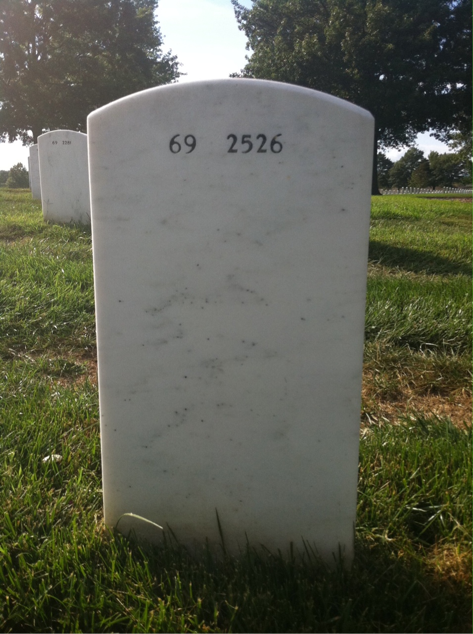 Back of headstone — James Bennett