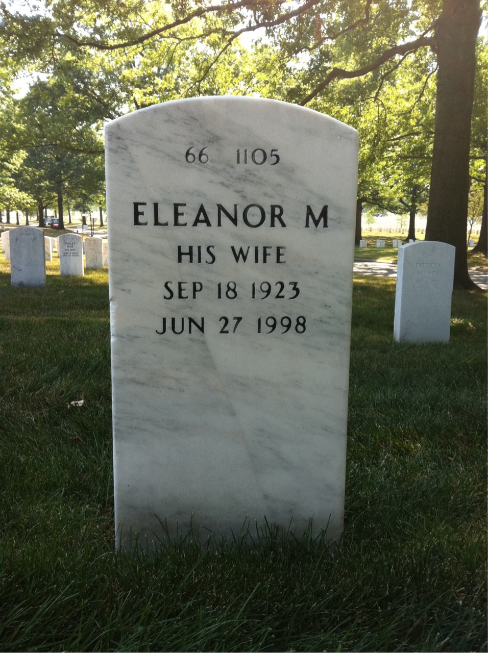 Back of headstone — Richard Conger