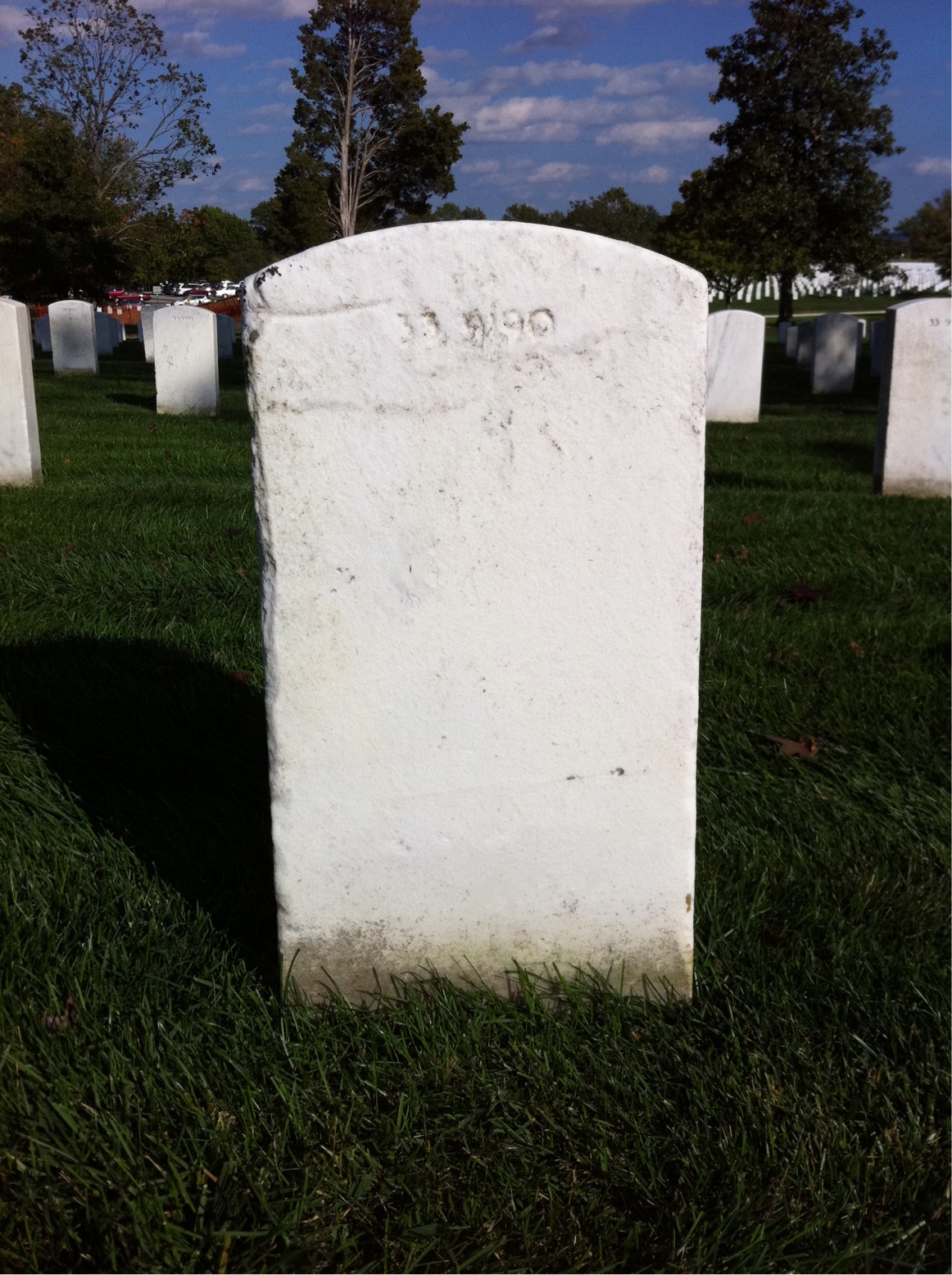 Back of headstone — Walter L Wilson
