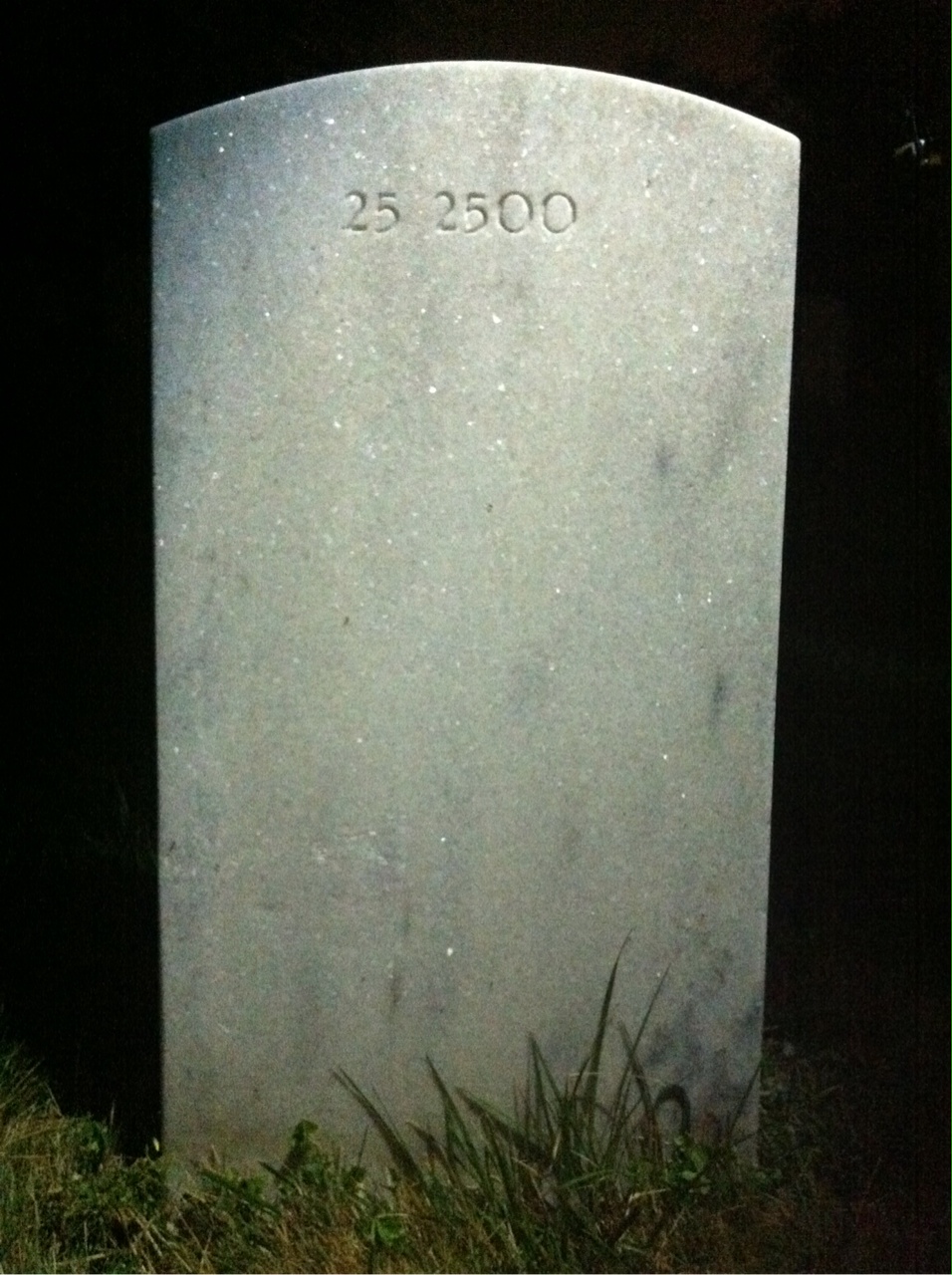 Back of headstone — Isabelle Alexander