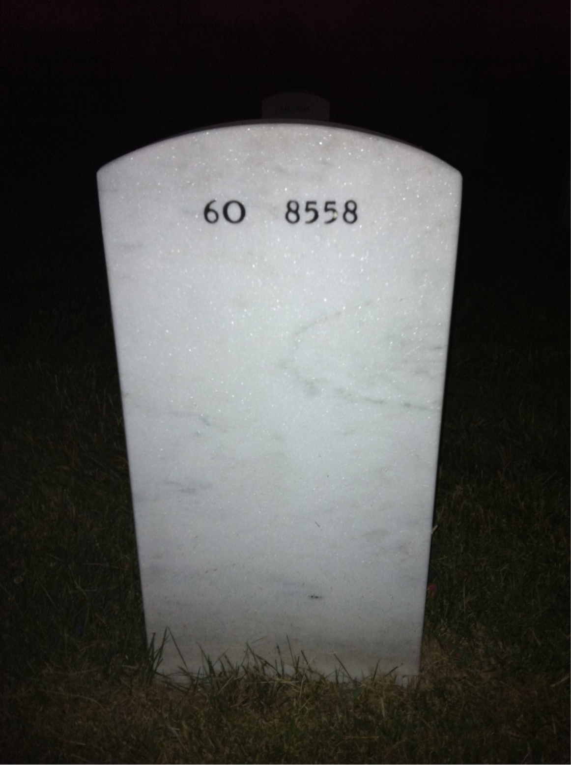 Back of headstone — Alan Rogers