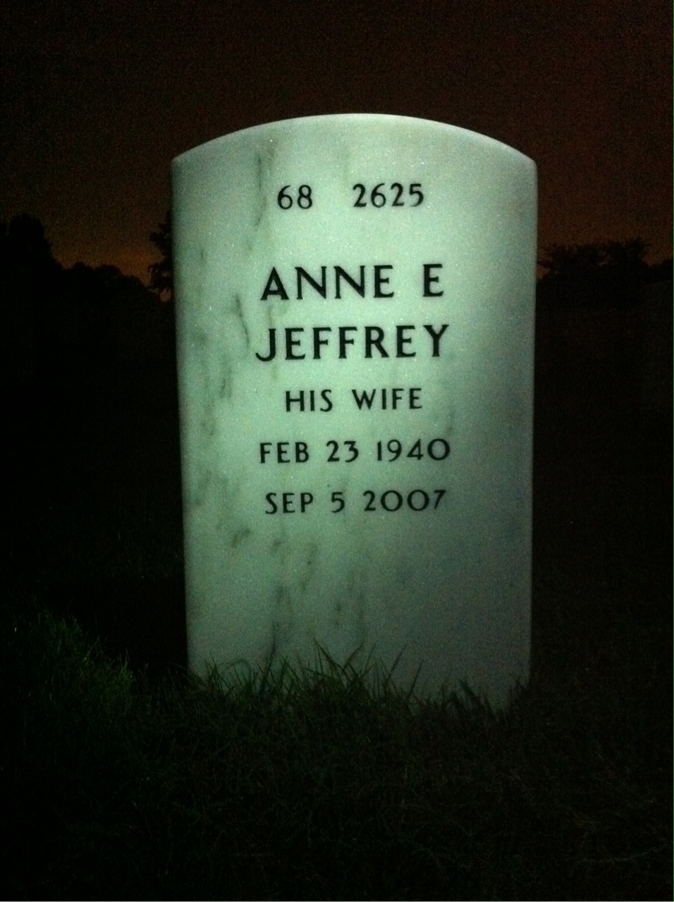 Back of headstone — Wayne Lowry