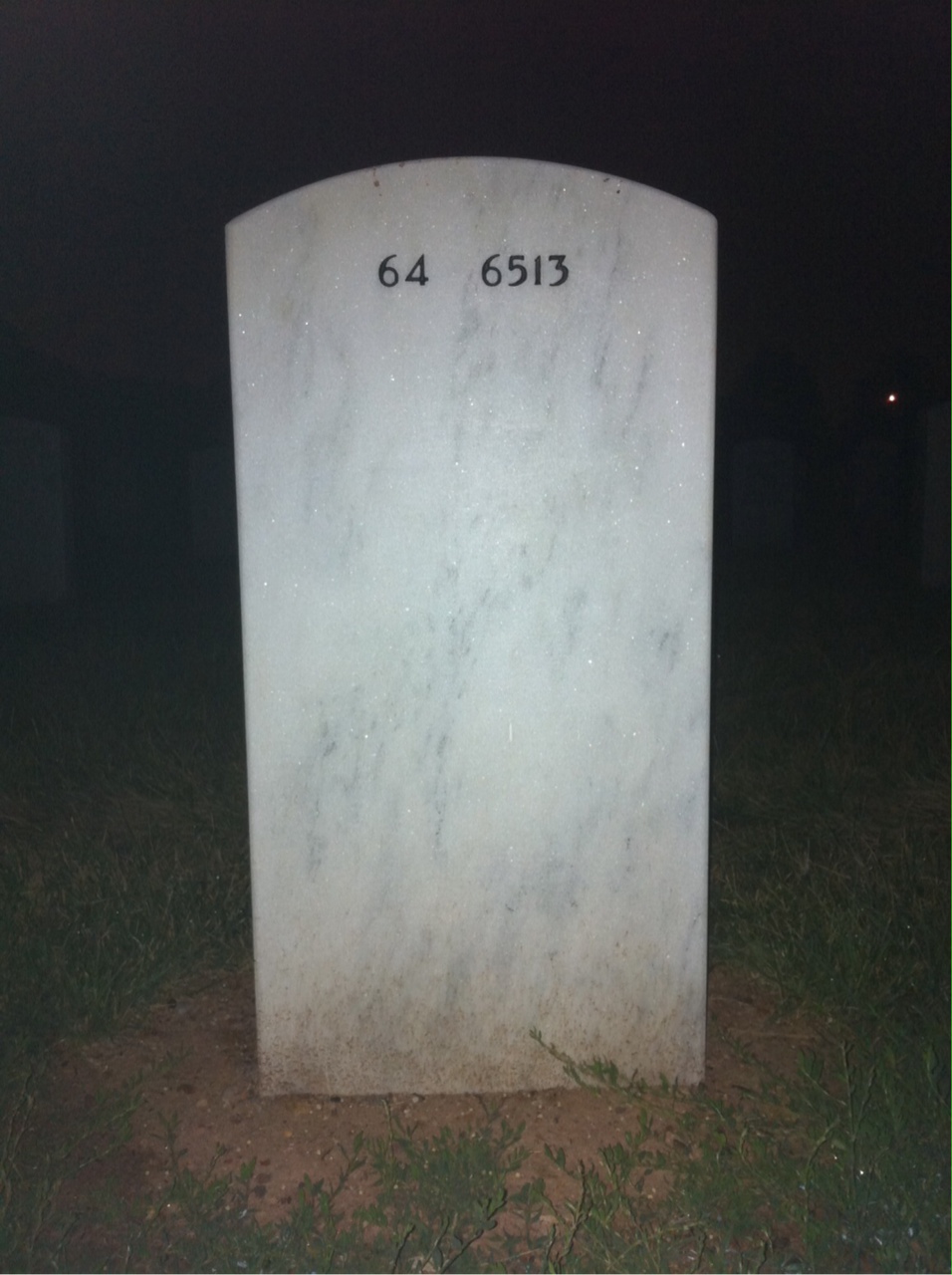Back of headstone — Thomas James Kenney