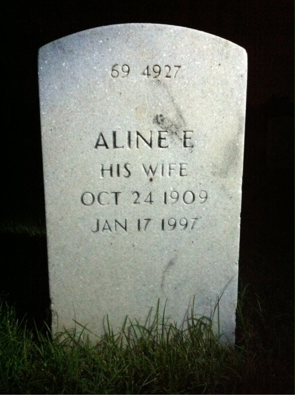 Back of headstone — Philip Blair