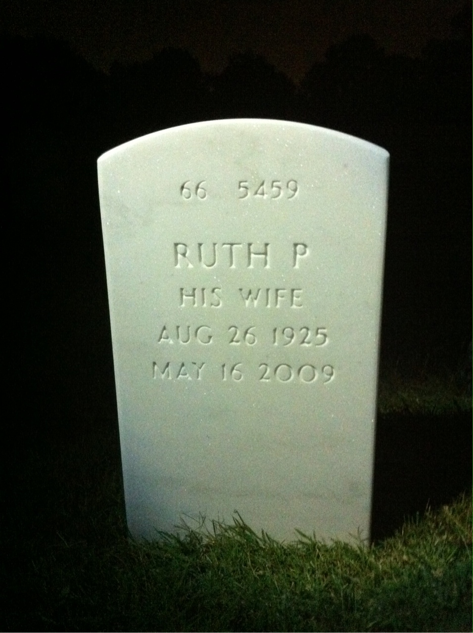 Back of headstone — James Arvantes