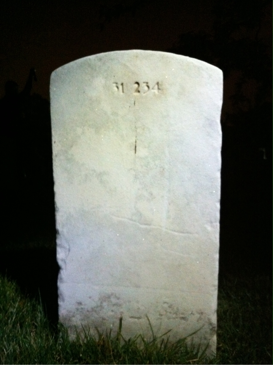 Back of headstone — William Adams