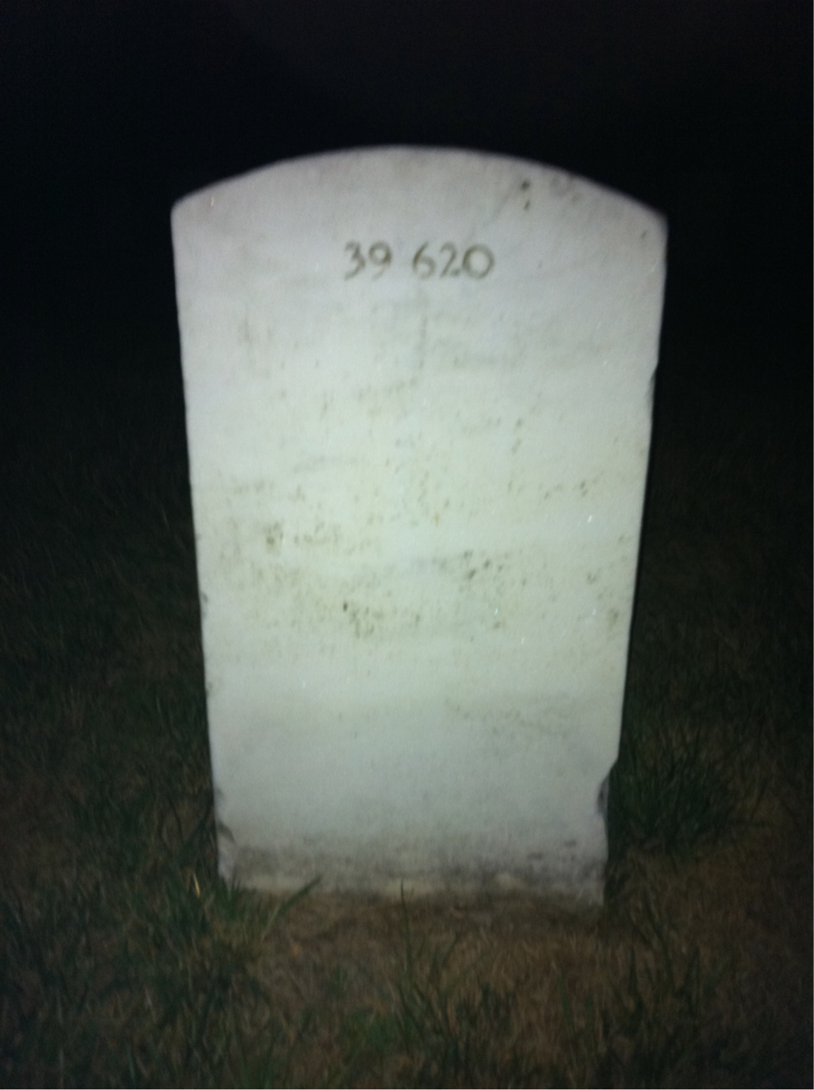 Back of headstone — William Edward Bernard