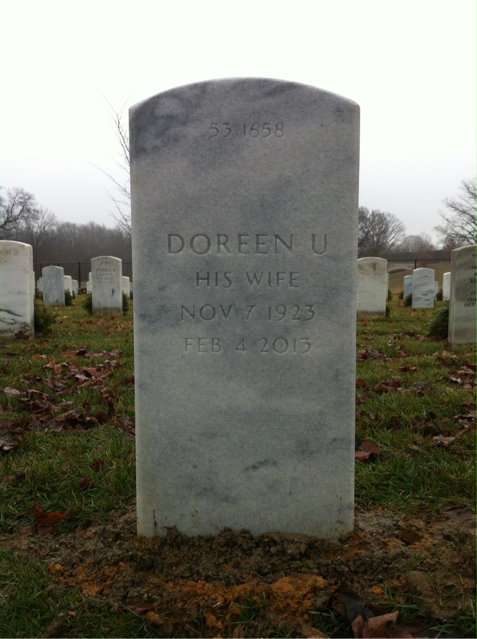 Back of headstone — Robert Minick