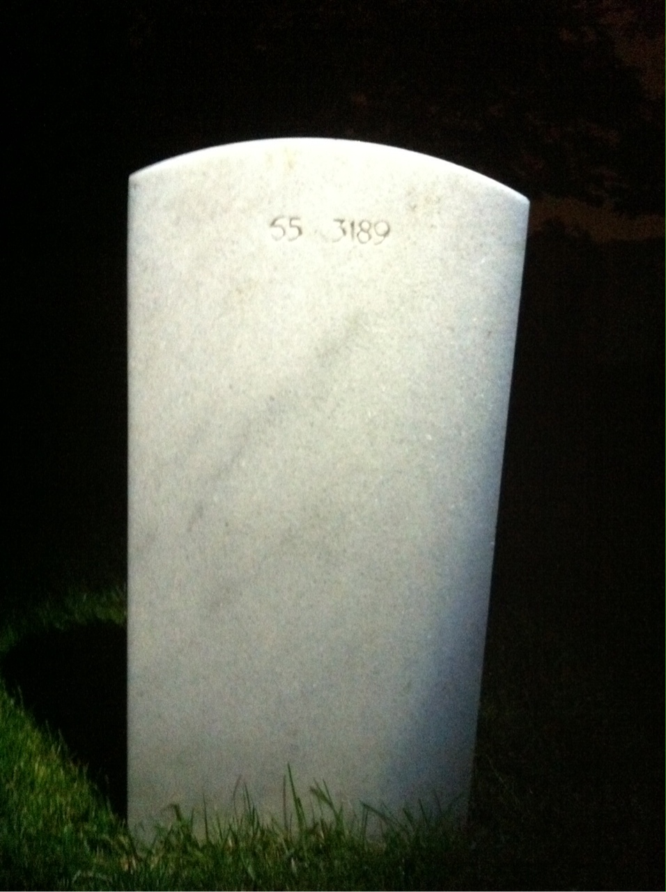 Back of headstone — James Corcoran