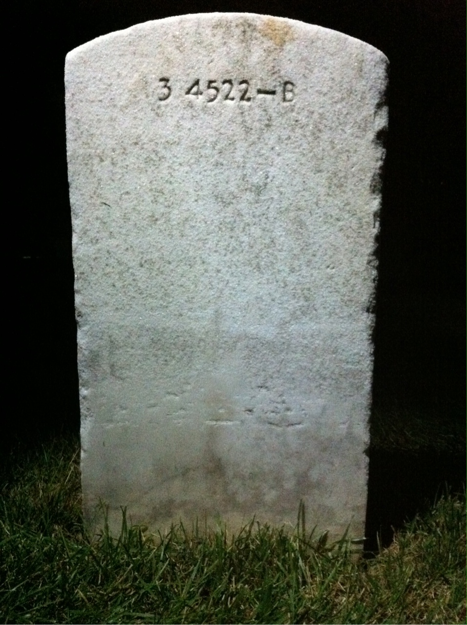 Back of headstone — Ralph Baber