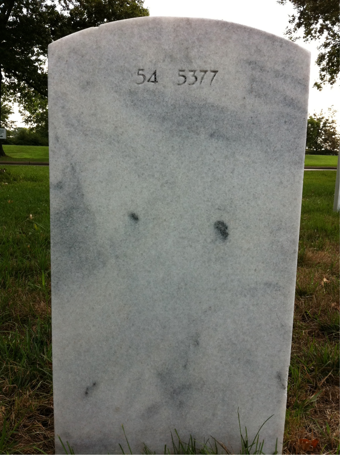 Back of headstone — Hannelore Mullin