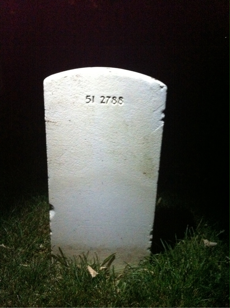 Back of headstone — Victor Alameda