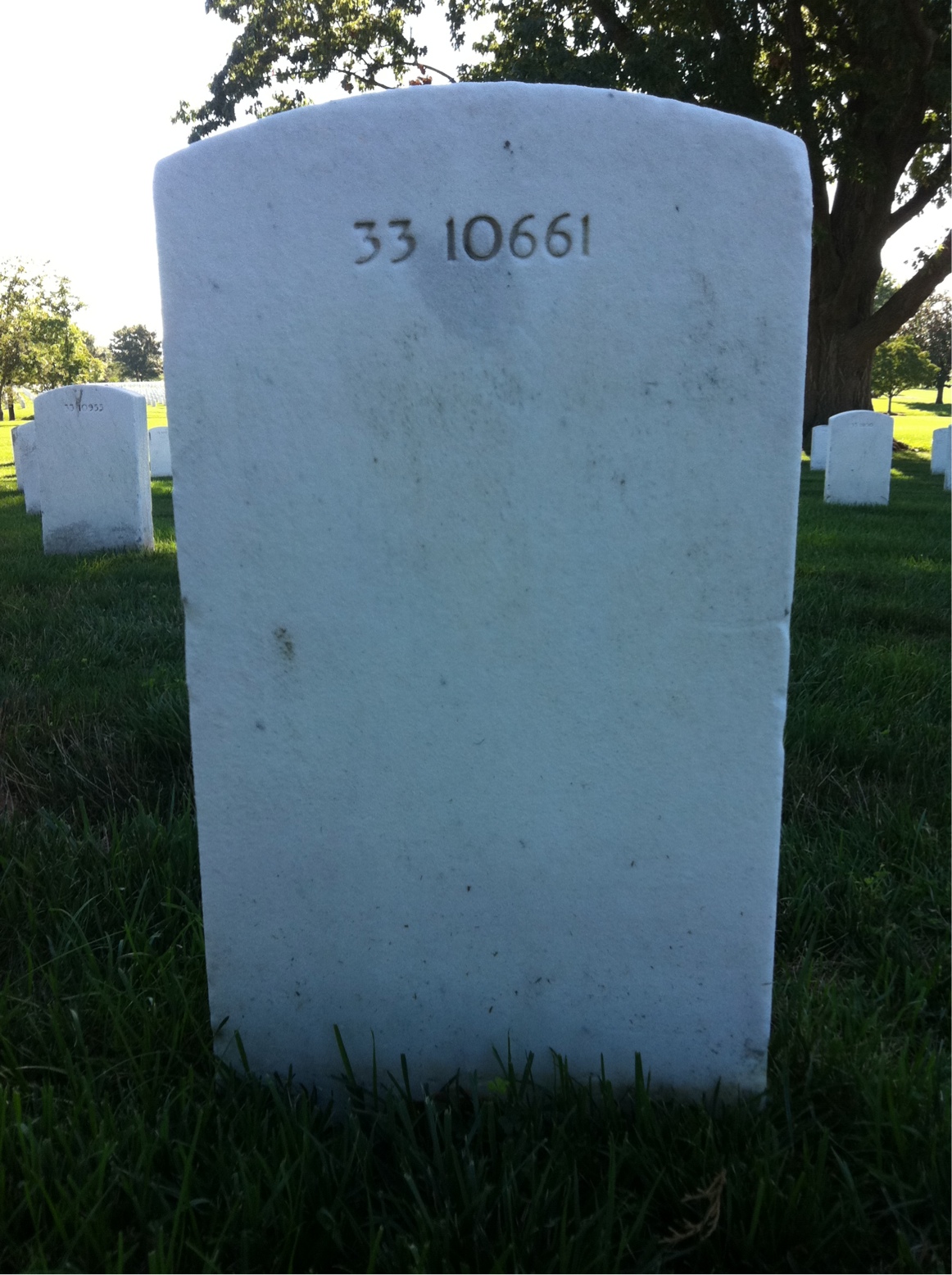 Back of headstone — Geoffrey Huntingto Briggs