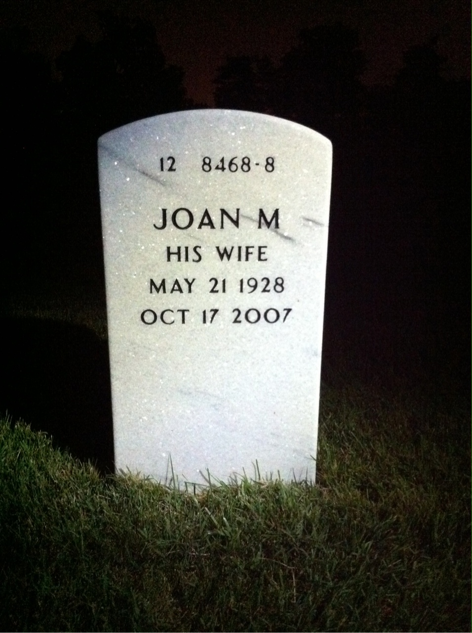 Back of headstone — Reed Ness