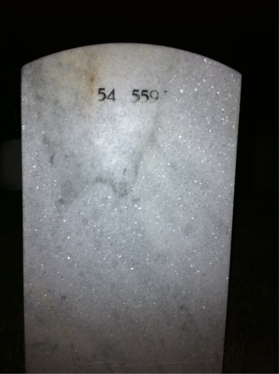 Back of headstone — Donald Palmer