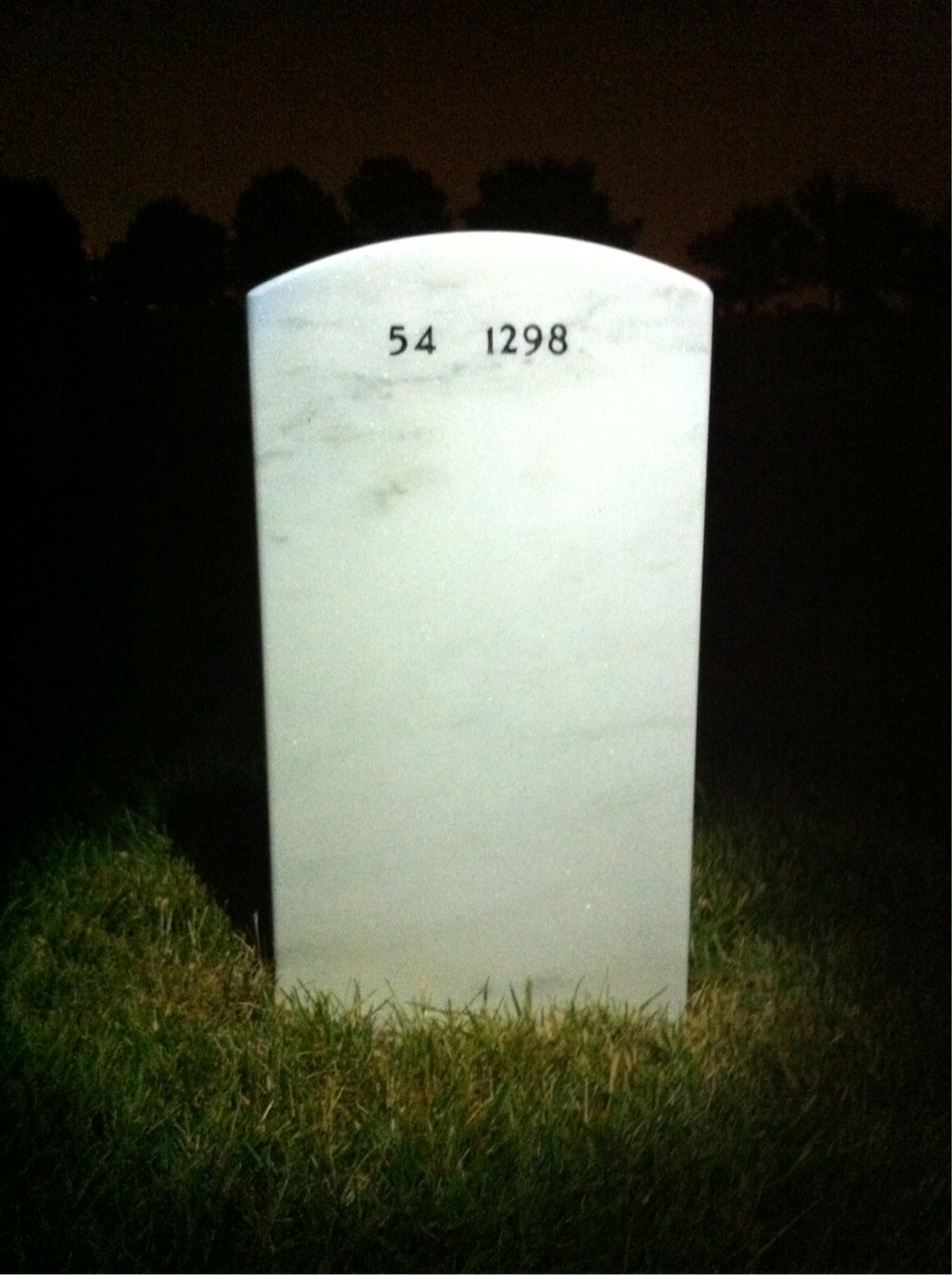 Back of headstone — James Price