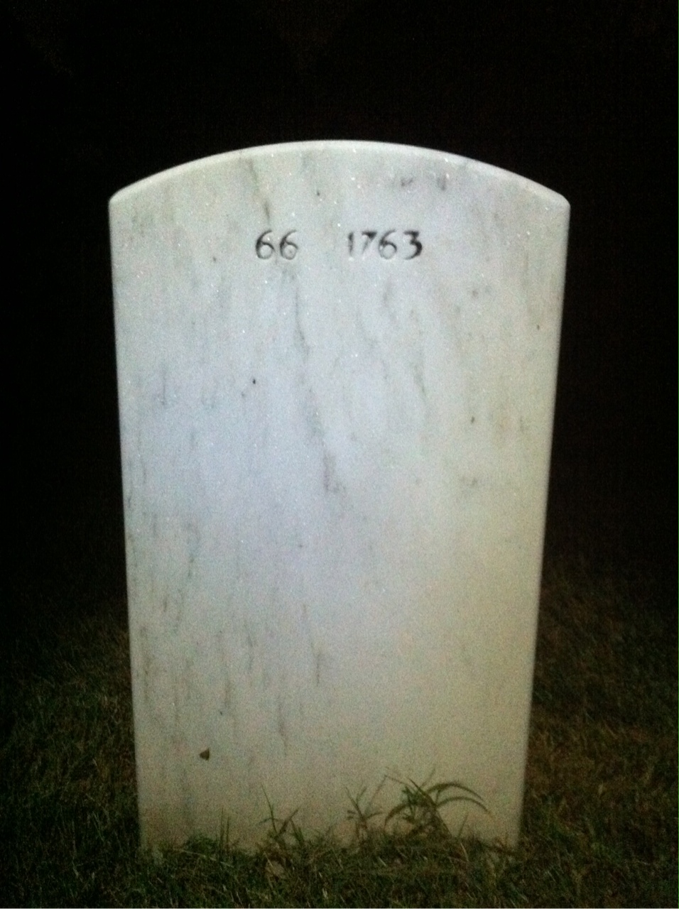 Back of headstone — Iverson Mitchell