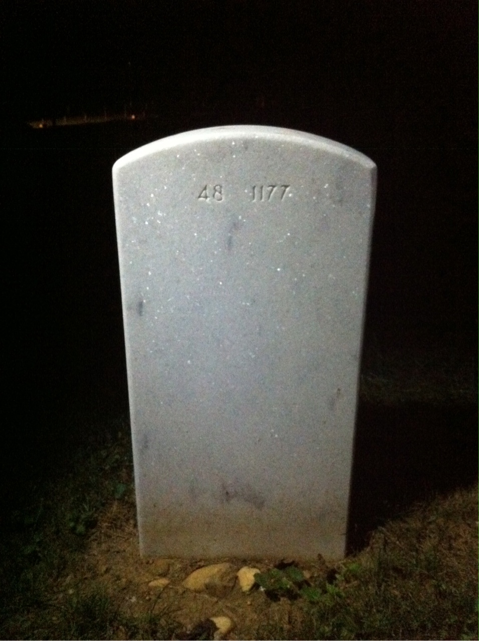 Back of headstone — Arnold Jatman