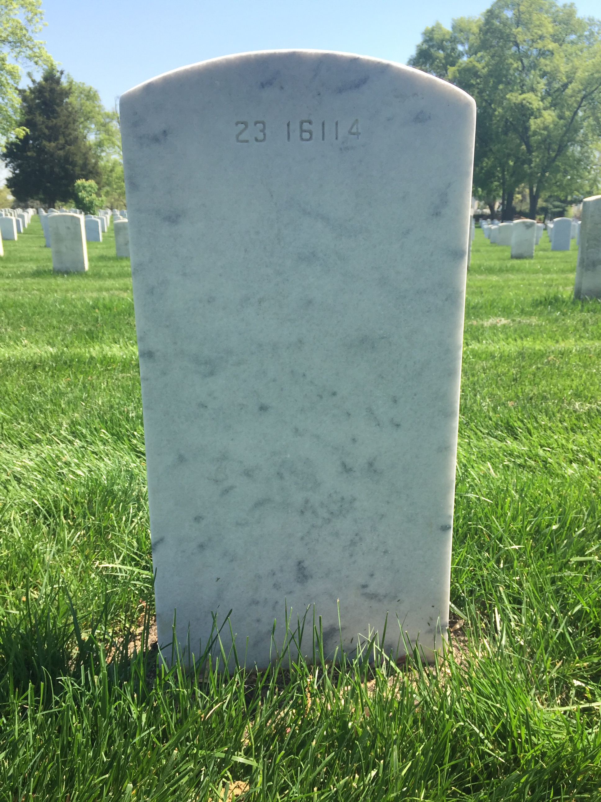 Back of headstone — John Minor