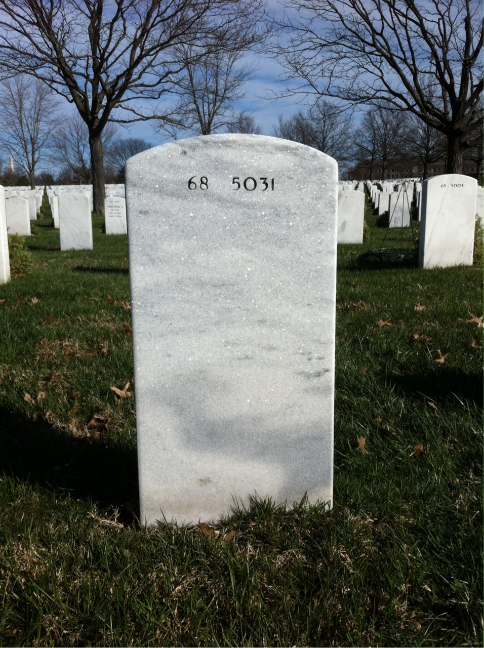 Back of headstone — Douglas Yates
