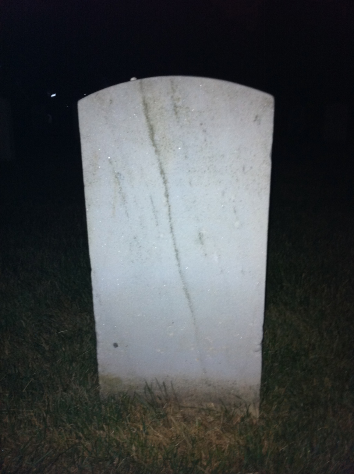 Back of headstone — William Mullen