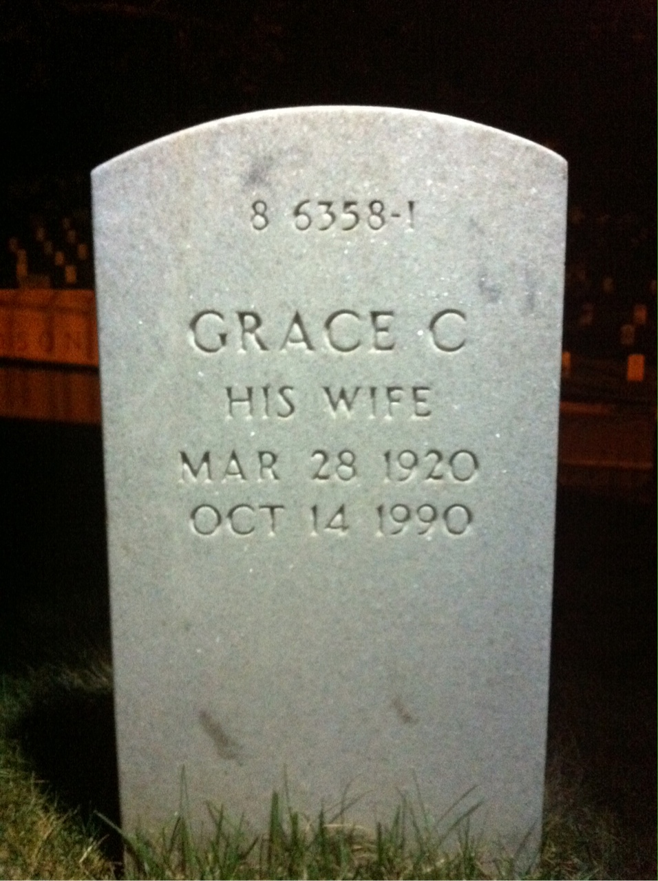 Back of headstone — John Murray