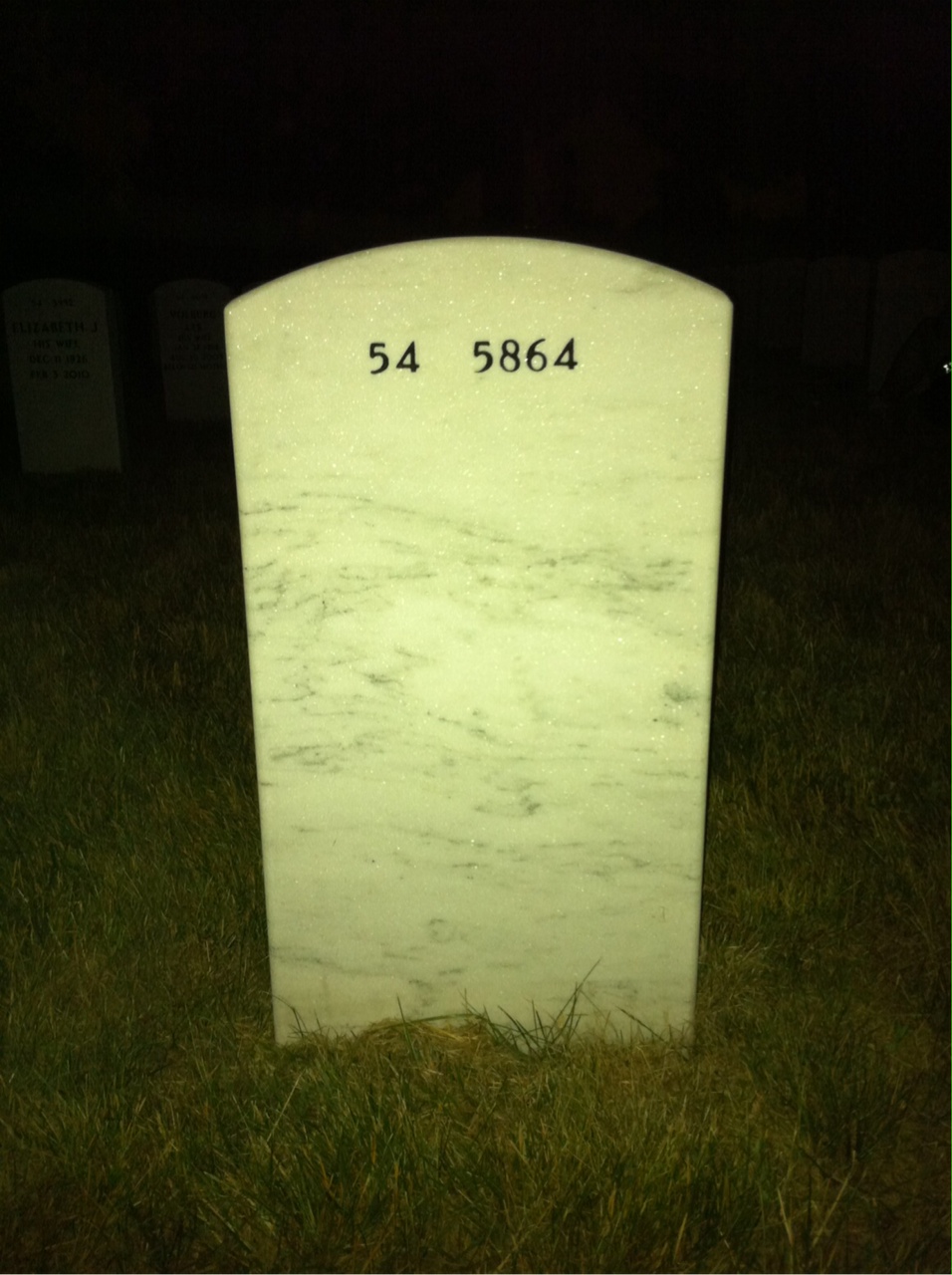 Back of headstone — Harry Jackson