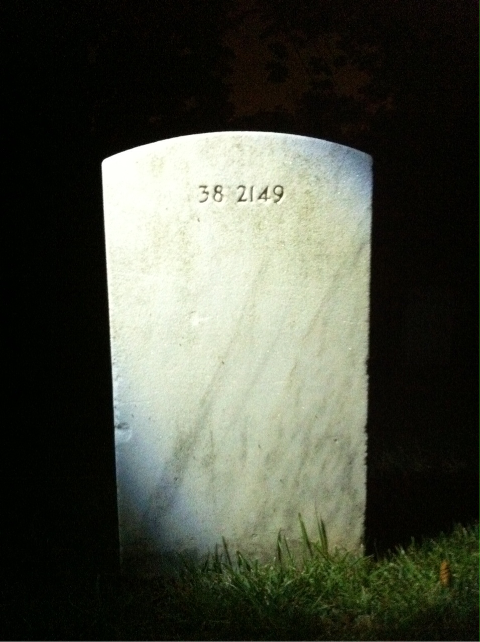 Back of headstone — Joseph Angelico