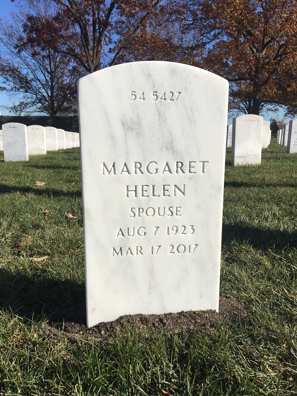 Back of headstone — John Worden