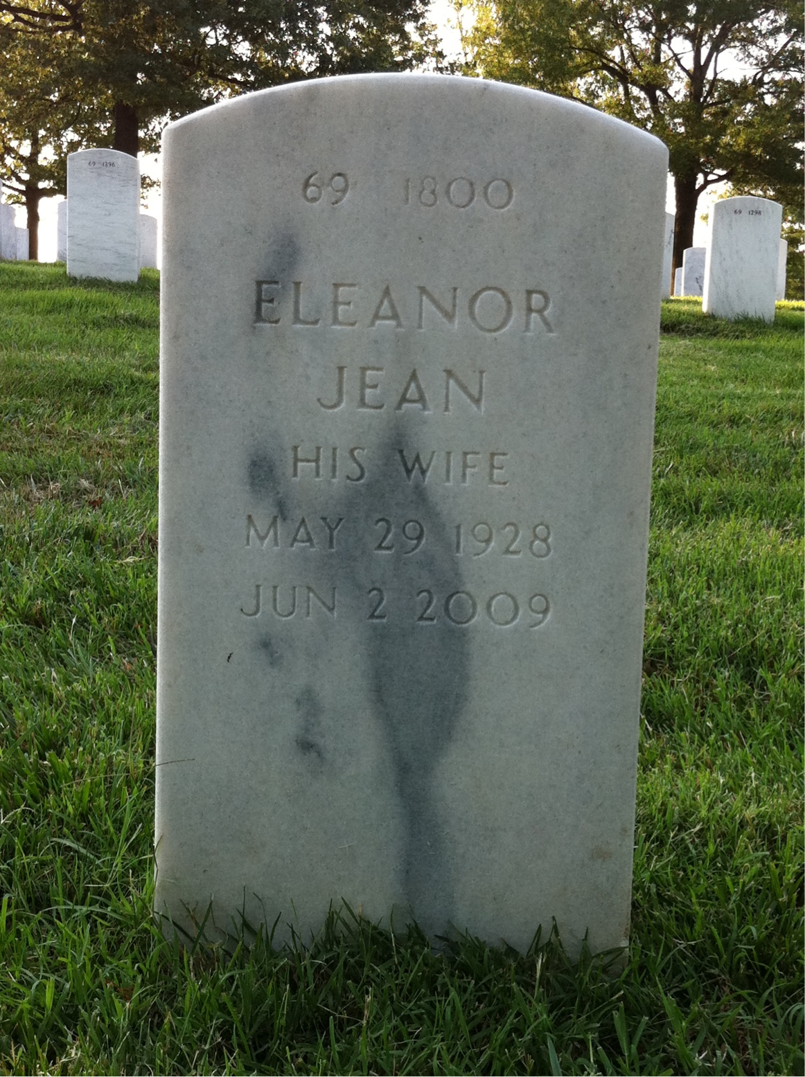 Back of headstone — John Fraber
