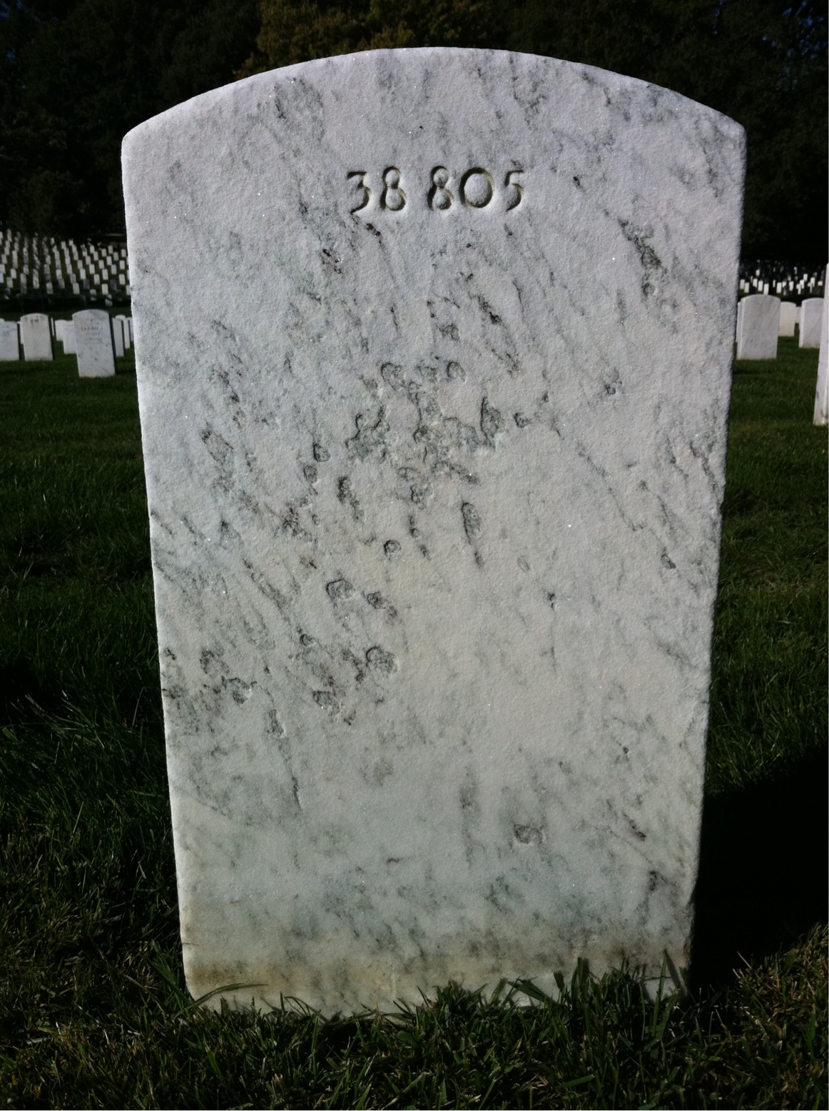 Back of headstone — Henry Almond