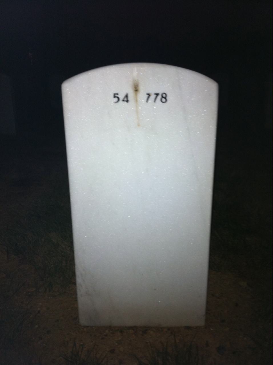 Back of headstone — Paul Lacount
