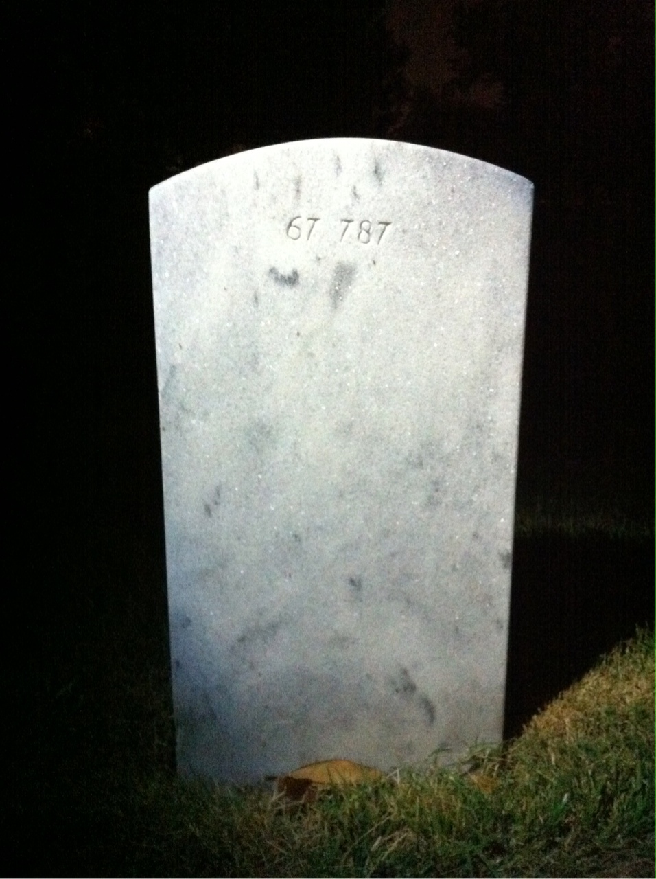 Back of headstone — Lowell Monday