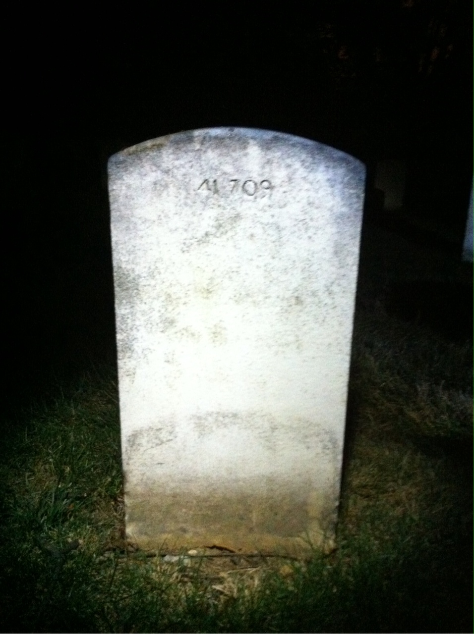 Back of headstone — Stratmon Acty