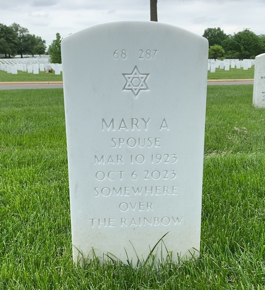 Back of headstone — Morris Slonim