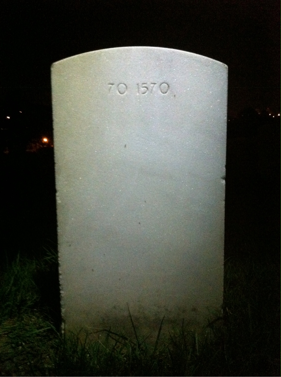 Back of headstone — William Y Lewis