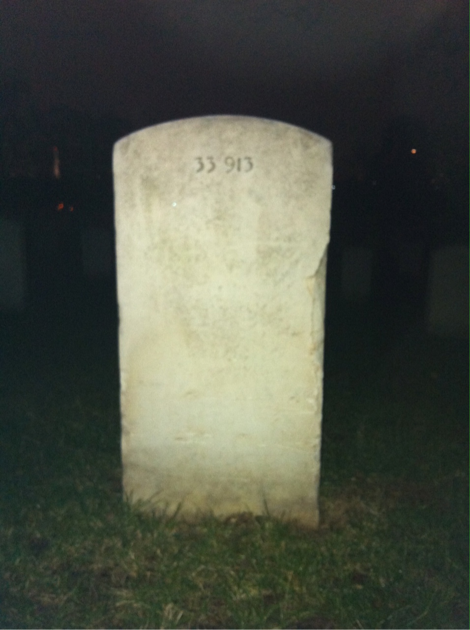 Back of headstone — Elliott Baker