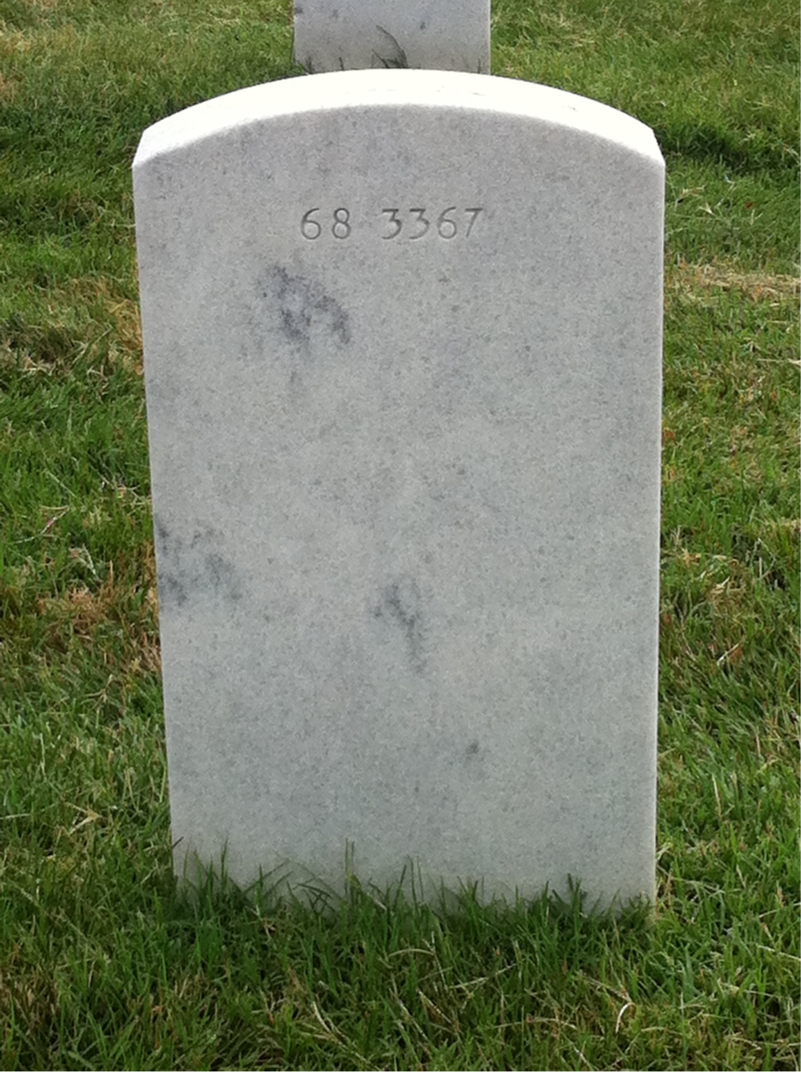 Back of headstone — Esther Allen