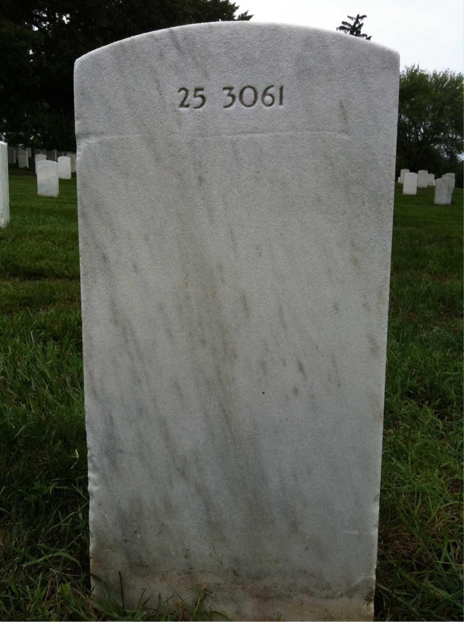 Back of headstone — William Anderson