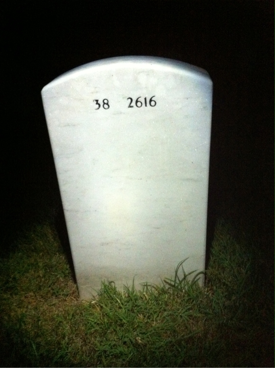 Back of headstone — Ronald Metcalf
