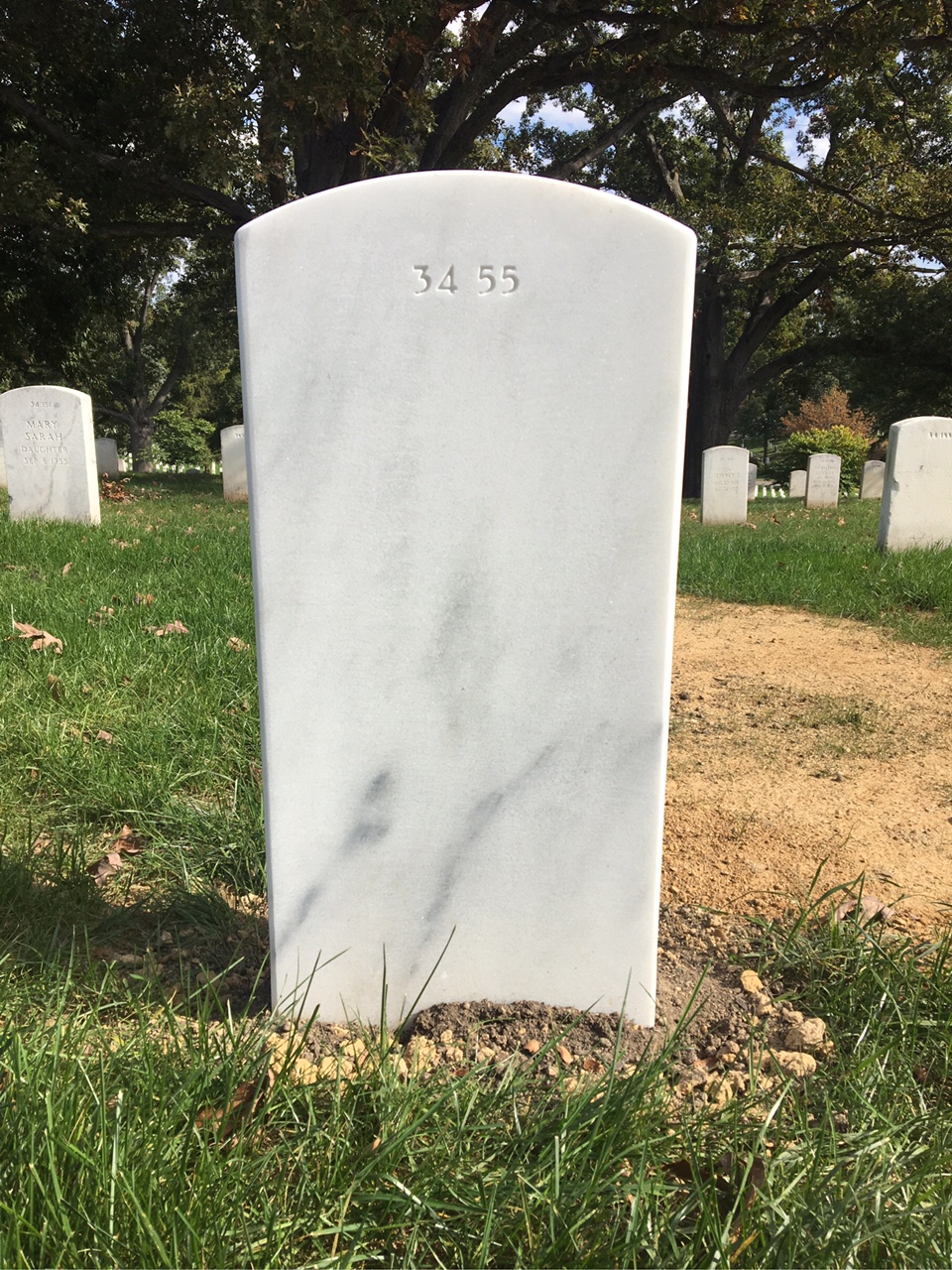 Back of headstone — Willis Ralph Johnson